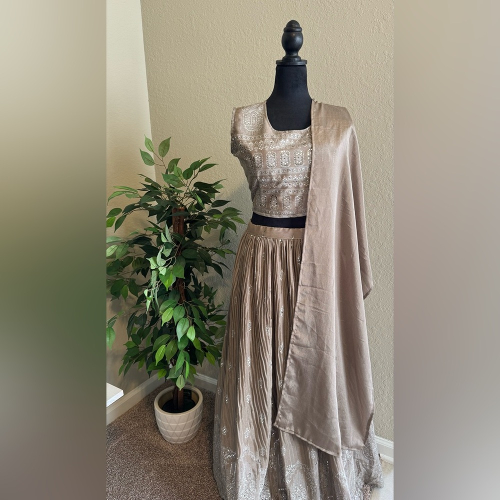 Indian lehenga - Skirt, corp top and Dupata